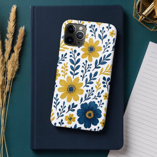 Elegantes, mediterranes Blumenmuster Case-Mate iPhone Hülle