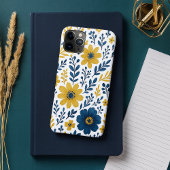 Elegantes, mediterranes Blumenmuster Case-Mate iPhone Hülle