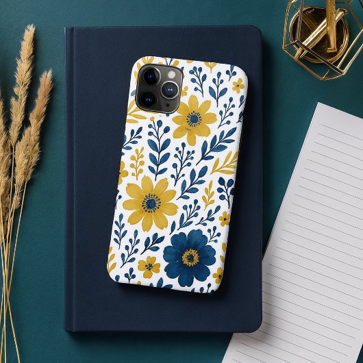 Elegantes, mediterranes Blumenmuster Case-Mate iPhone Hülle