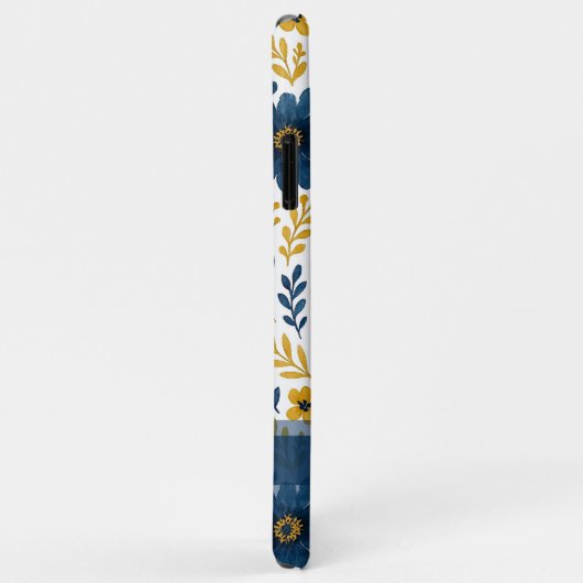 Elegantes, mediterranes Blumenmuster Case-Mate iPhone Hülle (Hinten/Rechts)