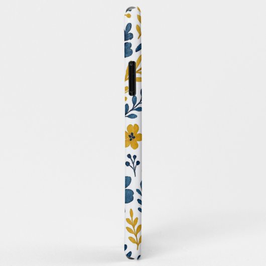 Elegantes, mediterranes Blumenmuster Case-Mate iPhone Hülle (Hinten/Rechts)