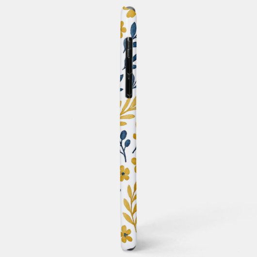 Elegantes, mediterranes Blumenmuster Case-Mate iPhone Hülle (Hinten/Links)