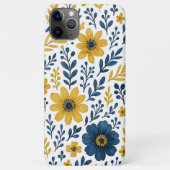 Elegantes, mediterranes Blumenmuster Case-Mate iPhone Hülle (Rückseite)