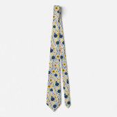 Elegantes, mediterranes Blumenmuster Krawatte (Vorderseite)