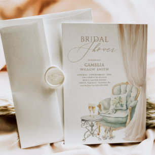 Elegantes, mediterranes Brautparty Einladung