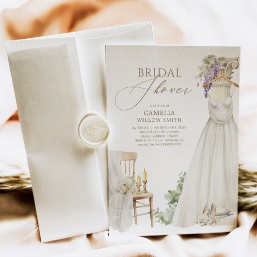 Elegantes, mediterranes Brautparty Einladung