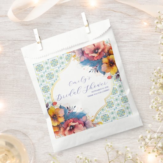 Elegantes mediterranes Brautparty Geschenktütchen (Ausgeschnitten)