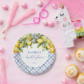 Elegantes mediterranes Brautparty Lemon Pappteller (Party)