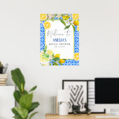 Elegantes mediterranes Brautparty Willkommen Poster (Heimbüro)