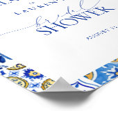 Elegantes mediterranes Brautparty Willkommen Poster (Ecke)