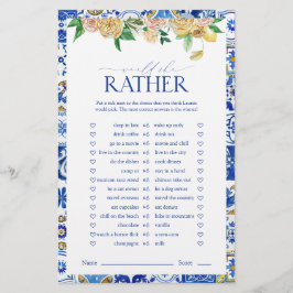 Elegantes Mediterranes Lemon Brautparty Game