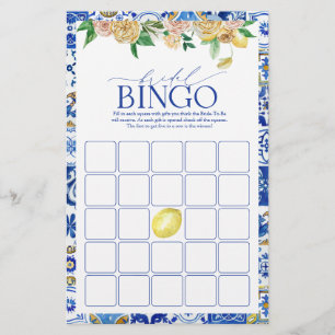 Elegantes mediterranes Lemon Dusche Bingo Spiel