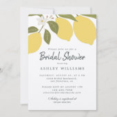 Elegantes mediterranes Lemon Theme Brautparty Einladung (Vorderseite)