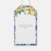 Elegantes mediterranes Zitronenblumengebirge Braut Geschenkanhänger (Rückseite)