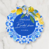 Elegantes mediterranes Zitronenblumengebirge Braut Geschenkanhänger (Rückseite)