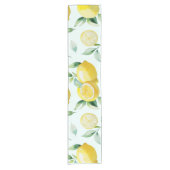 Elegantes mediterranes Zitronenblumengebirge Braut Kurzer Tischläufer (Vorderseite)