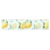 Elegantes mediterranes Zitronenblumengebirge Braut Kurzer Tischläufer (Horizontal)