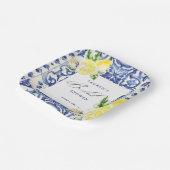 Elegantes mediterranes Zitronenblumengebirge Braut Pappteller (Gewinkelt)