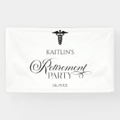 Elegantes medizinisches Caduceus Renten Party Banner (Horizontal)