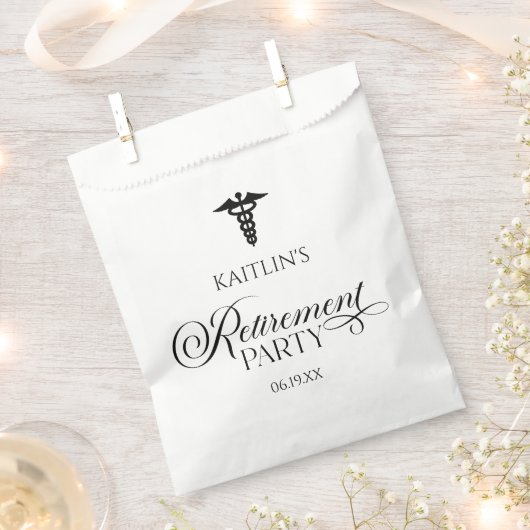 Elegantes medizinisches Caduceus Renten Party Geschenktütchen (Ausgeschnitten)
