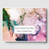 *~* Elegantes Meer Aquamarin rosa Wasserfarbenmale Gästebuch (Rückseite)