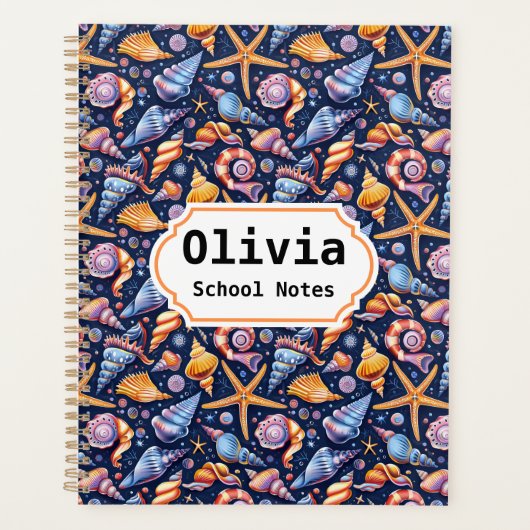 Elegantes Meer zurück zur Schule Planer (Vorderseite)