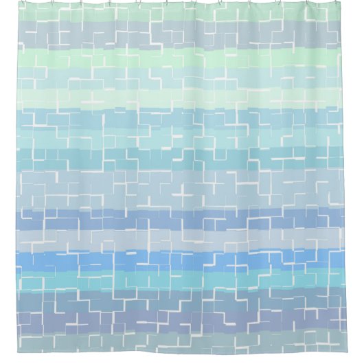 Elegantes, mehrfarbiges Abstraktes Muster Duschvorhang (Vorderseite)