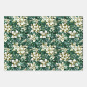 Elegantes mehrfarbiges Blume Mosaikglas Geschenkpapier Set (Vorderseite 3)