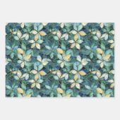 Elegantes mehrfarbiges Blume Mosaikglas Geschenkpapier Set (Vorderseite 2)