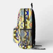 Elegantes, mehrfarbiges klassisches Design bedruck Bedruckter Rucksack (Rechts)