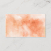 Elegantes mehrfarbiges ockerfarbenes Aquarellgemäl Visitenkarte (Rückseite)
