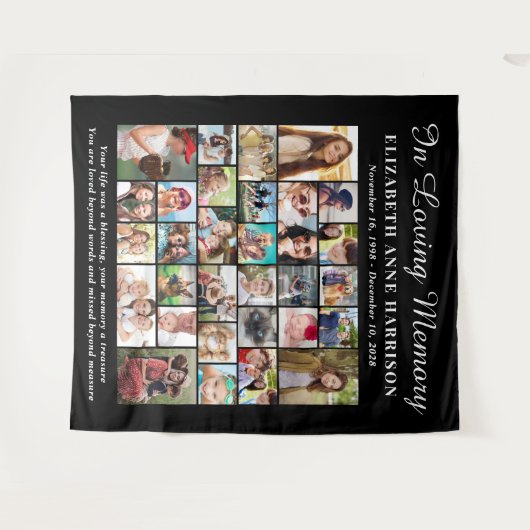 Elegantes Memorial 30 Foto Wandteppich (Vorderseite (Horizontal))