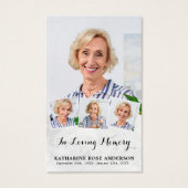 Elegantes Memorial 4 Foto Beerdigungskarten (Vorderseite)