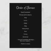 Elegantes Memorial 8 Foto Reihenfolge Dienstbeerdi Programm (Rückseite)