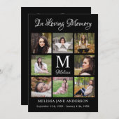 Elegantes Memorial 8 Foto Reihenfolge Dienstbeerdi Programm (Vorne/Hinten)