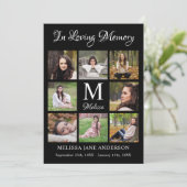 Elegantes Memorial 8 Foto Reihenfolge Dienstbeerdi Programm (Stehend Vorderseite)