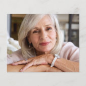 Elegantes Memorial Beerdigung Foto Danke Karte (Rückseite)