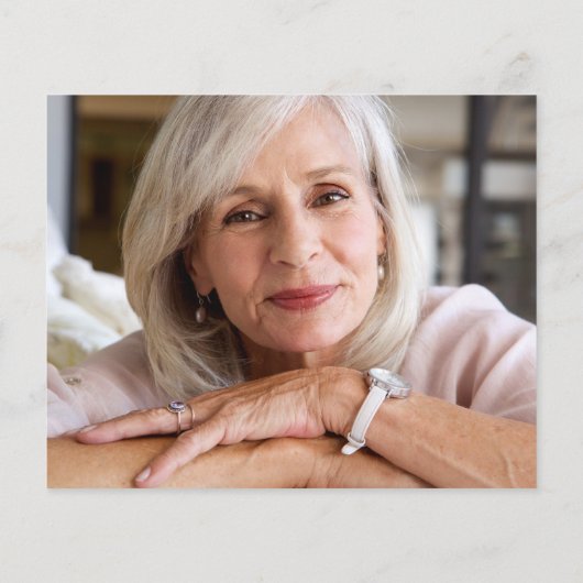 Elegantes Memorial Beerdigung Foto Danke Karte (Rückseite)