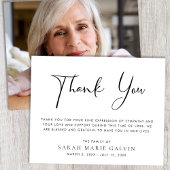 Elegantes Memorial Beerdigung Foto Danke Karte