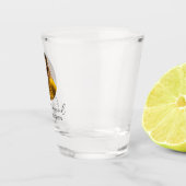 Elegantes Memorial Beerdigung Foto Shot Glass Schnapsglas (Rechts)