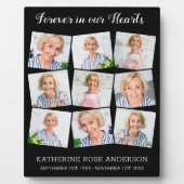 Elegantes Memorial Bewahren Custom Foto Collage Pl Fotoplatte (Vorderseite)