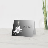 Elegantes Memorial Danke mit Kerzenflame (Vorderseite)