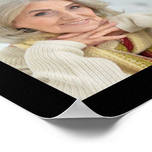 Elegantes Memorial Forever in unserem Herzen 24 Fo Poster (Ecke)