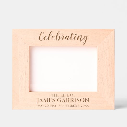 Elegantes Memorial-Foto Achtung Geätzte Rahmen (Vorderseite)