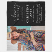 Elegantes Memorial-Foto Fleecedecke (Vorderseite)