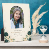 Elegantes Memorial Foto floral Fotoplatte (Seite)