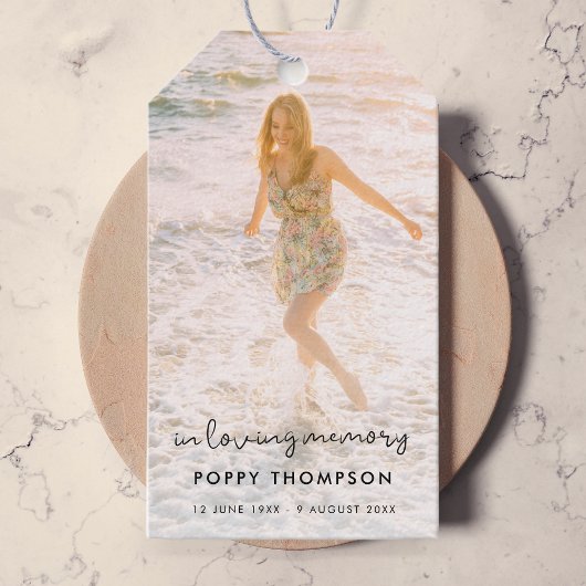 Elegantes Memorial Foto Love Memory Beerdigung Gef Geschenkanhänger