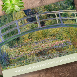 Elegantes Memorial Lily Pond Condolence Beileid Karte