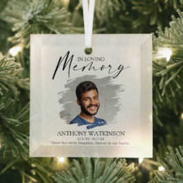 Elegantes Memory-Foto Ornament Aus Glas