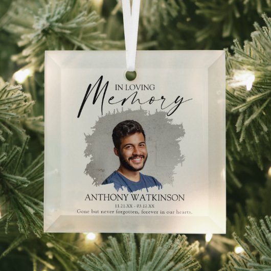 Elegantes Memory-Foto Ornament Aus Glas (Insitu)